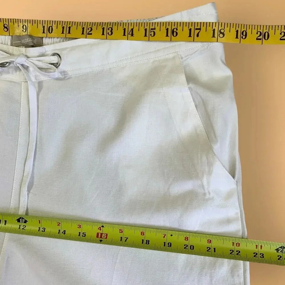 Appraisal New Linen Blend Straight Leg High Waist Pants Size XL Ivory White - Picture 11 of 15
